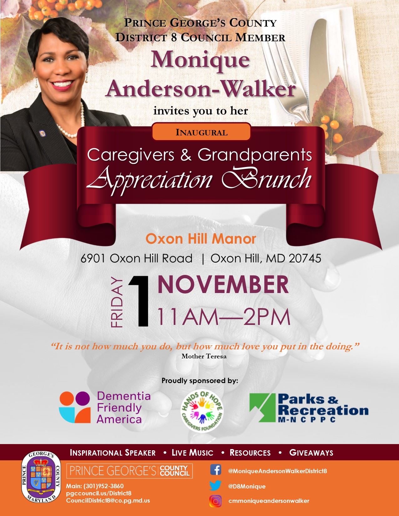 Caregivers and Grandparents Appreciation Brunch - Nov. 1, 2019