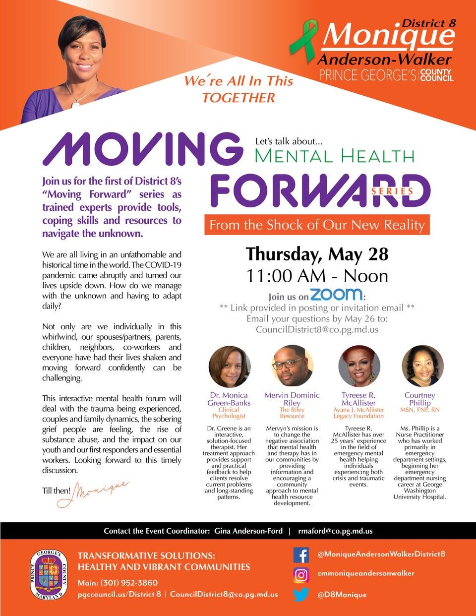 Moving Forward Series (Mental Health) FROM THE SHOCK OF OUR NEW REALITY