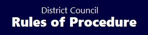 District Council Rules of Procedure