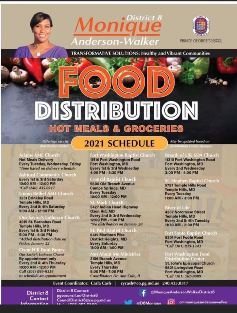 2021 D-8 Food Distribution Schedule