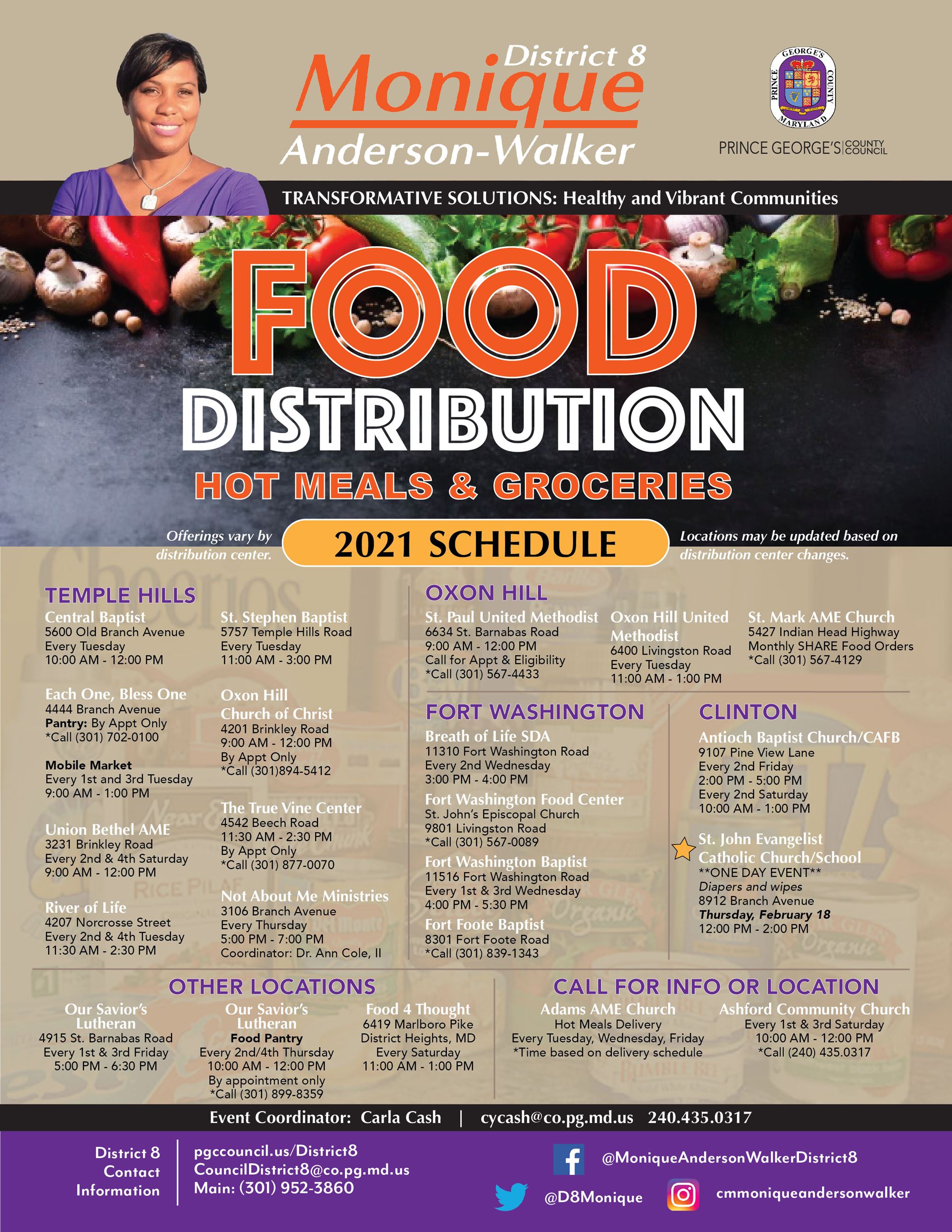 2021 Food Distribution Schedule Updated Feb 10 