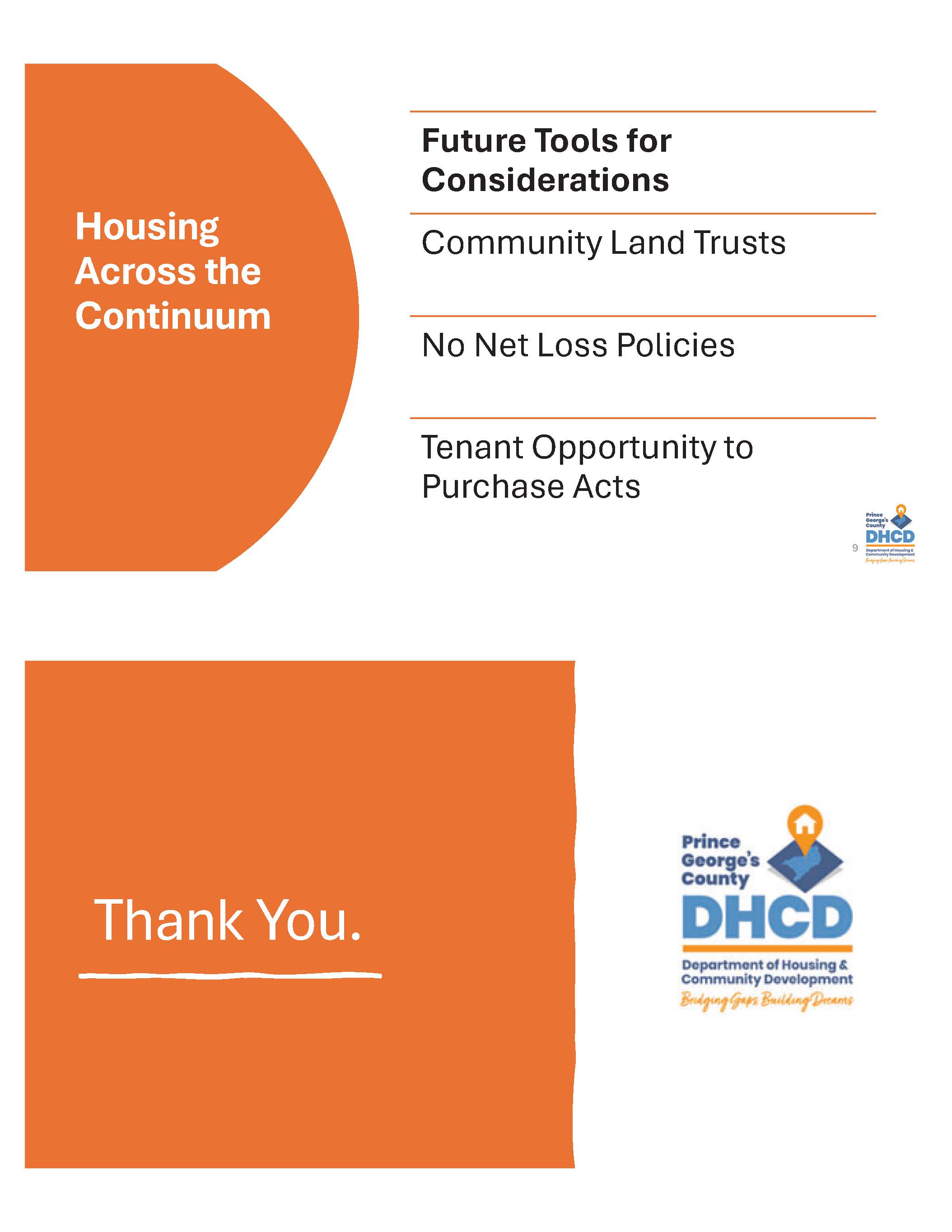 Presentation - Housing Across the Continuum Presentation Cover Page