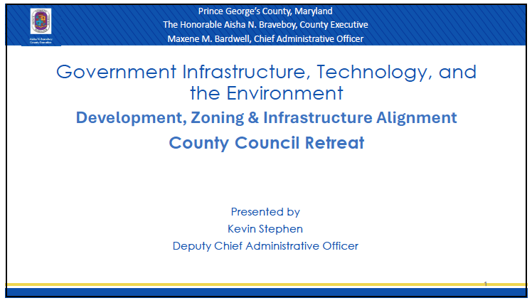 Cover Page - Government Infrastructure, Technology, and the Environment Presentation